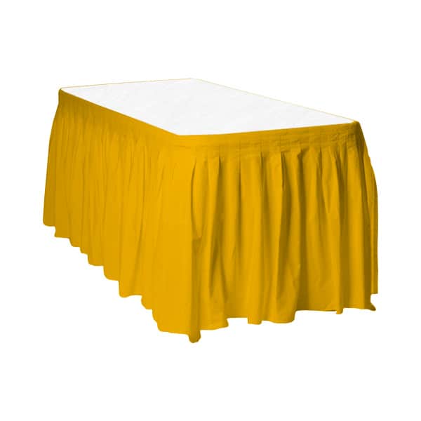 חצאית שולחן צהוב