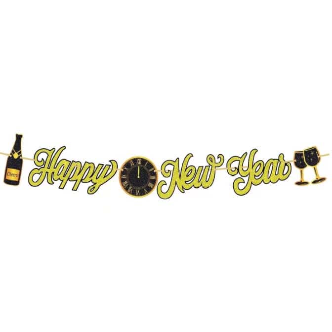 שרשרת HAPPY NEW YEAR שעון